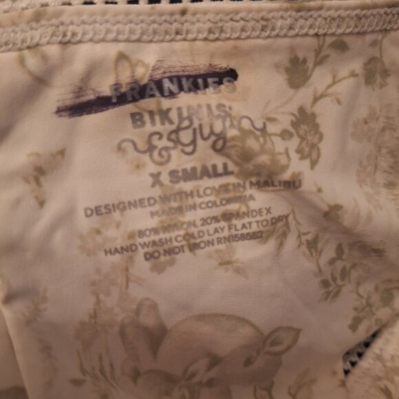 FRANKIES BIKINIS X Gigi Hadid Dawson Bikini Bottoms In Yomi Toile Tan Print - Picture 6 of 6